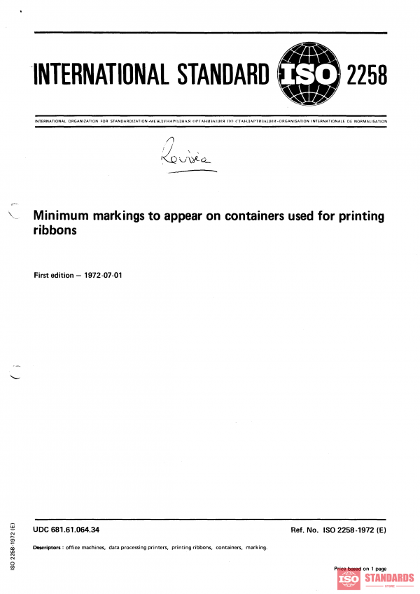 ISO 2258:1972 PDF