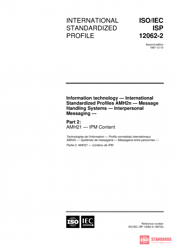 ISO/IEC ISP 12062-2:1997 PDF