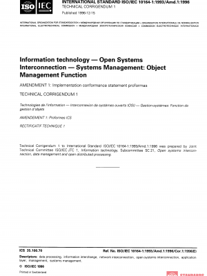 ISO/IEC 10164-1:1993/Amd 1:1996/Cor 1:1996 PDF