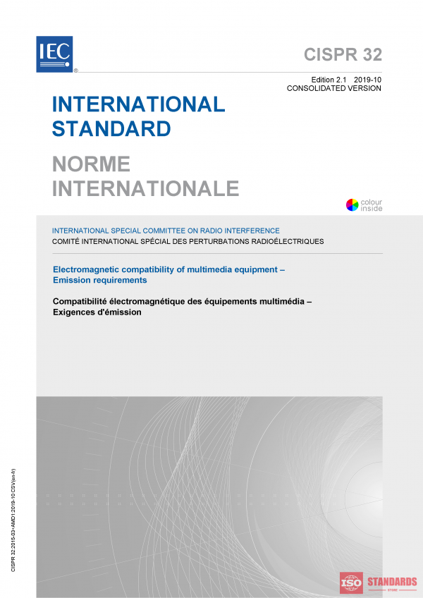 CISPR 32:2015+AMD1:2019 CSV PDF