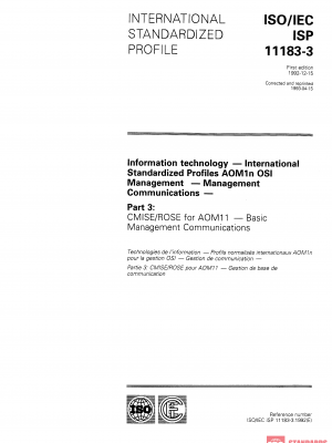 ISO/IEC ISP 11183-3:1992 PDF
