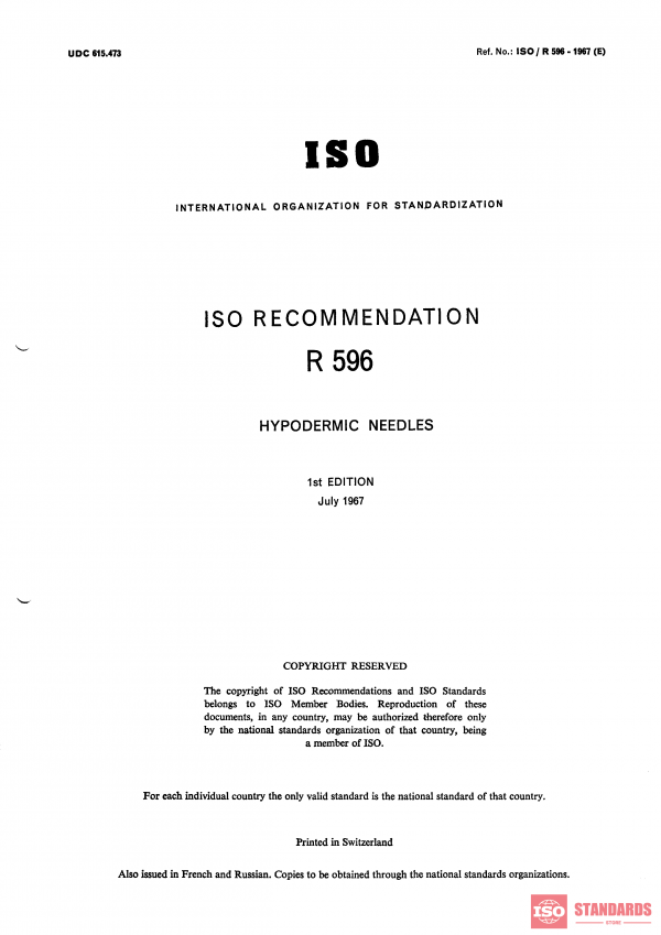 ISO/R 596:1967 PDF