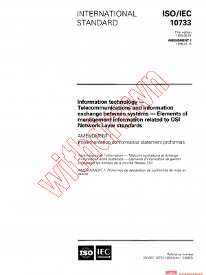 ISO/IEC 10733:1993/AMD1:1996 PDF