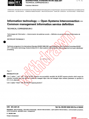 ISO/IEC 9595:1991/COR3:1994 PDF