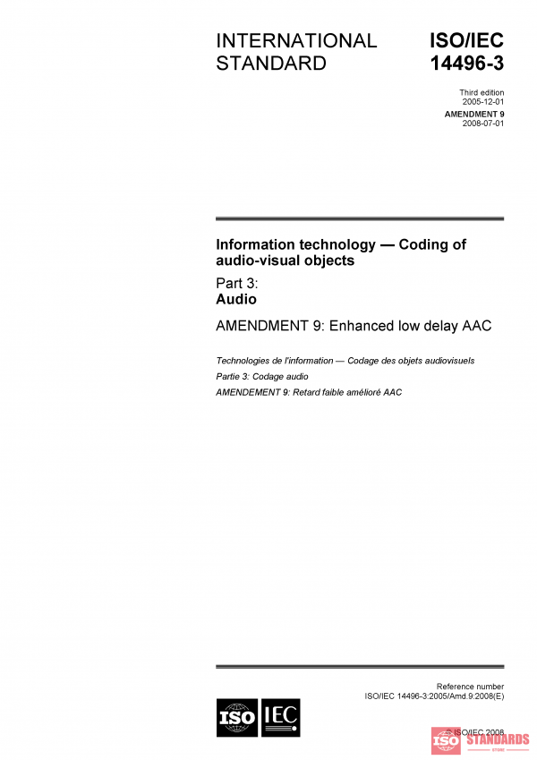 ISO/IEC 14496-3:2005/AMD9:2008 PDF