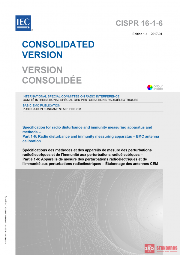 CISPR 16-1-6:2014+AMD1:2017 CSV PDF
