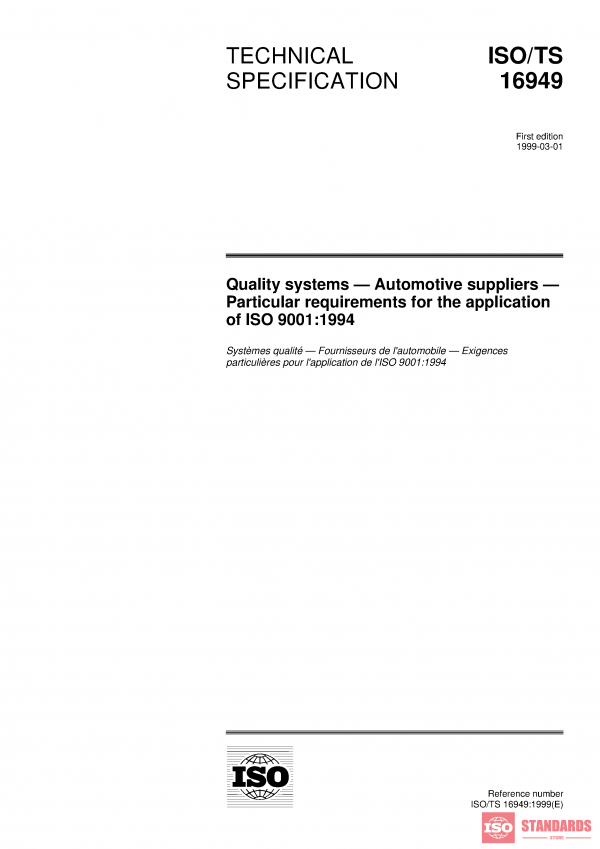 ISO/TS 16949:1999 PDF