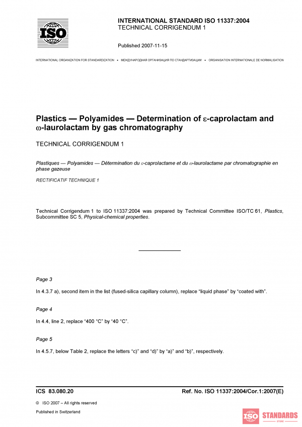 ISO 11337:2004/Cor 1:2007 PDF