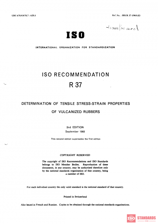 ISO/R 37:1968 PDF