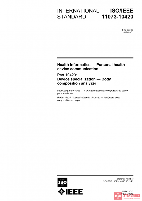 ISO/IEEE 11073-10420:2012 PDF