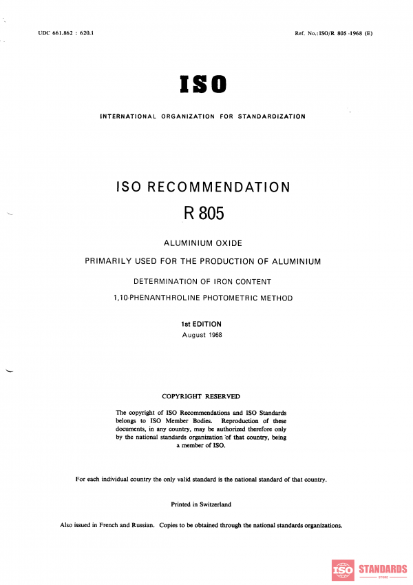 ISO/R 805:1968 PDF