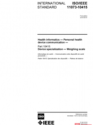ISO/IEEE 11073-10415:2010 PDF