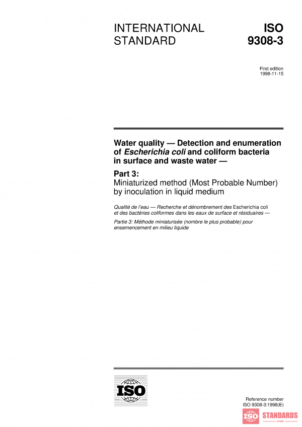 ISO 9308-3:1998 PDF