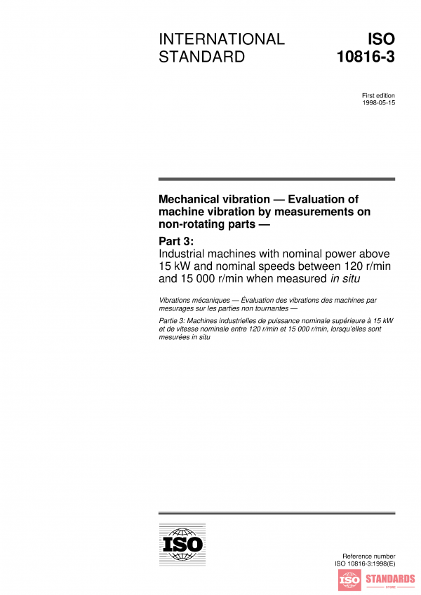 ISO 10816-3:1998 PDF