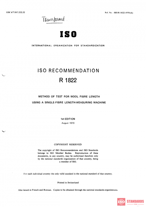 ISO/R 1822:1970 PDF