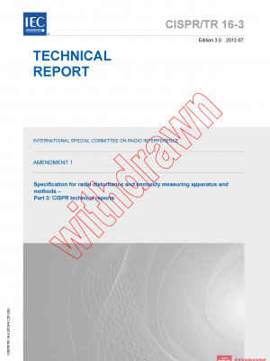 CISPR TR 16-3:2010/AMD1:2012 PDF