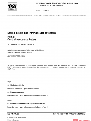 ISO 10555-3:1996/Cor 1:2002 PDF