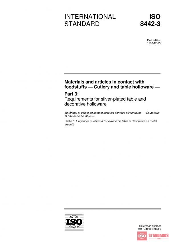 ISO 8442-3:1997 PDF