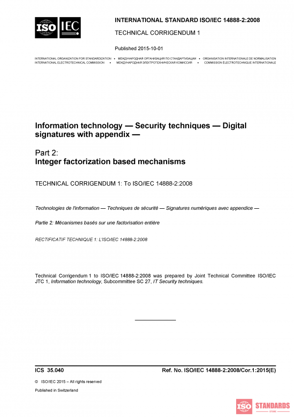 ISO/IEC 14888-2:2008/COR1:2015 PDF