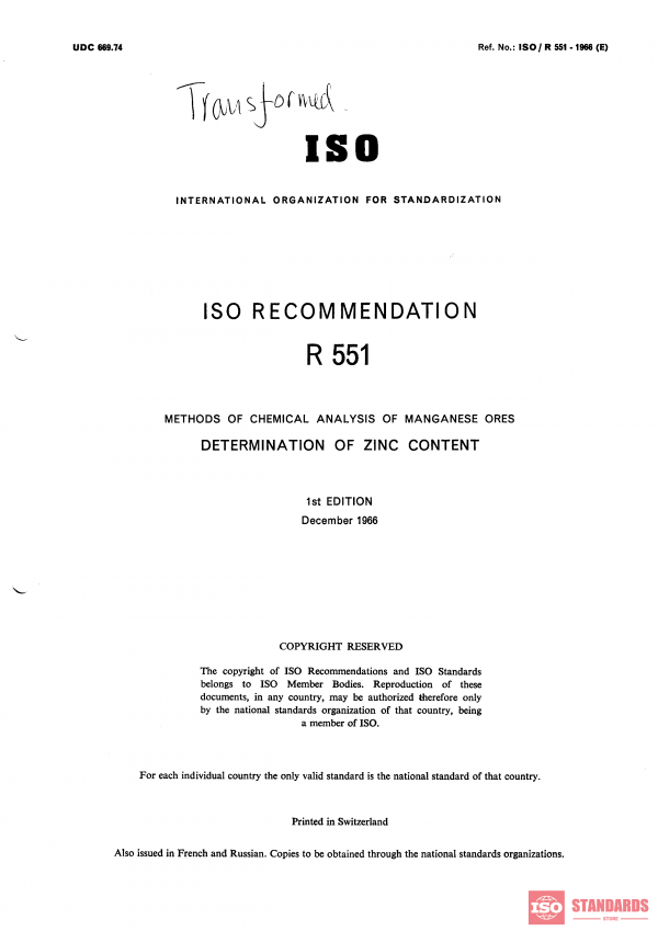ISO/R 551:1966 PDF