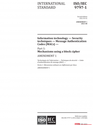 ISO/IEC 9797-1:2011/AMD1:2023 PDF