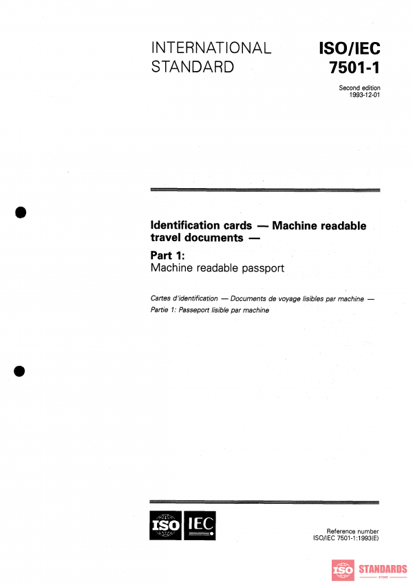 ISO/IEC 7501-1:1993 PDF