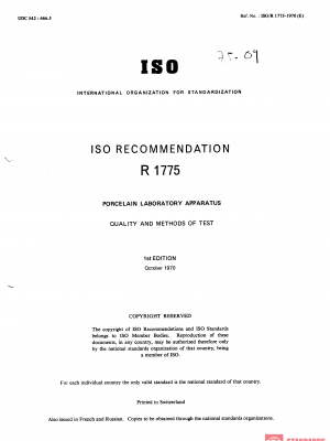ISO/R 1775:1970 PDF