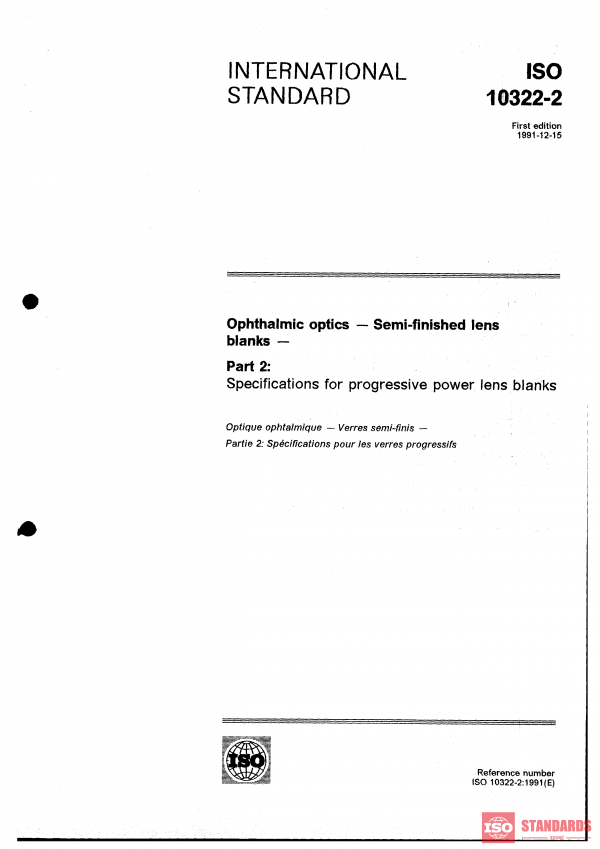 ISO 10322-1:1991 PDF