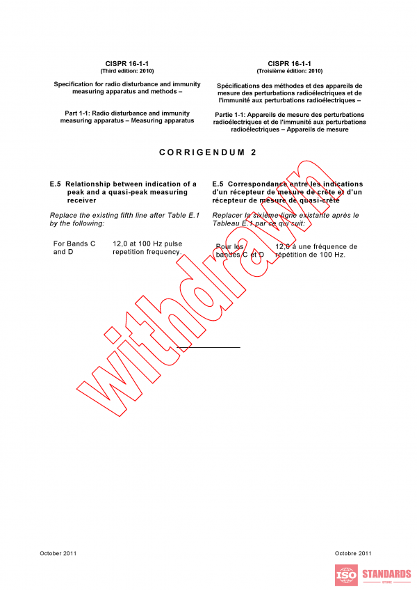 CISPR 16-1-1:2010/COR2:2011 PDF