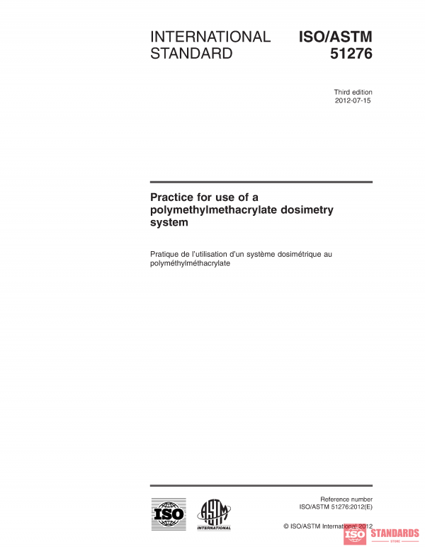 ISO/ASTM 51276:2012 PDF