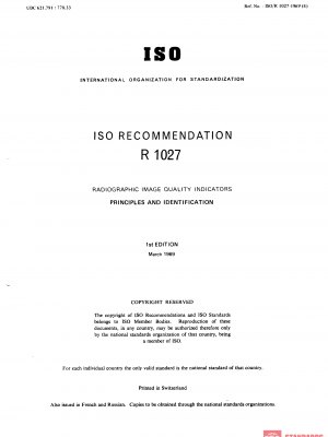 ISO/R 1027:1969 PDF