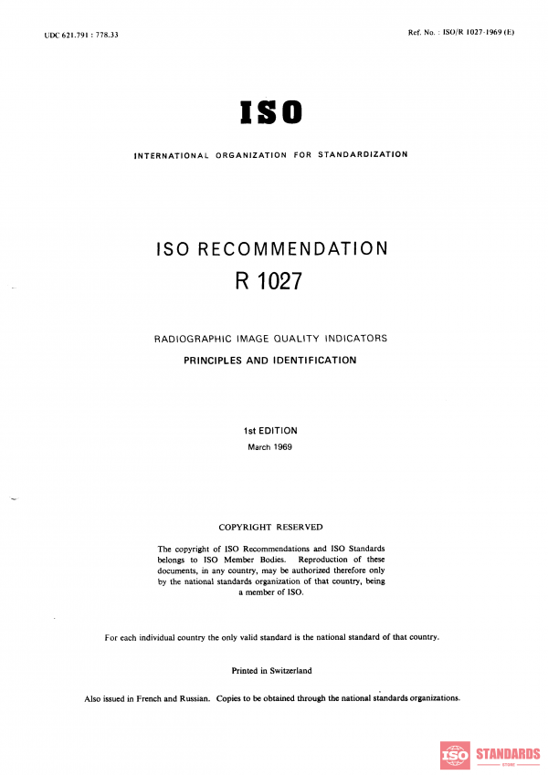 ISO/R 1027:1969 PDF