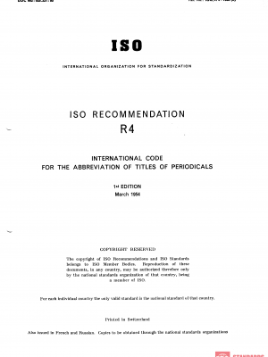 ISO/R 4:1953 PDF