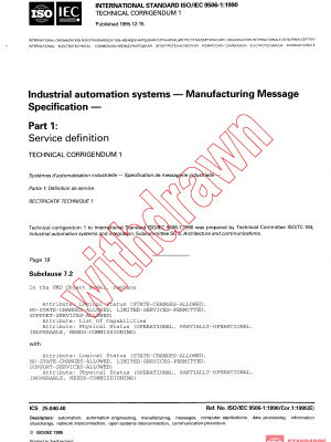 ISO/IEC 9506-1:1990/COR1:1995 PDF