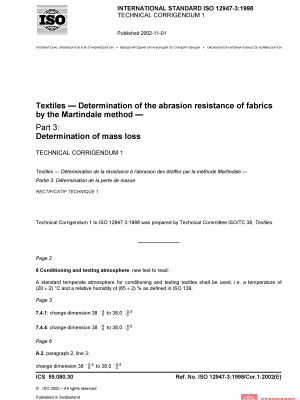 ISO 12947-3:1998/Cor 1:2002 PDF