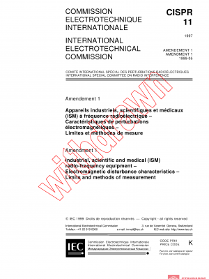 CISPR 11:1997/AMD1:1999 PDF