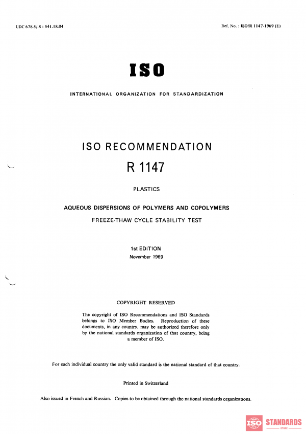 ISO/R 1147:1969 PDF