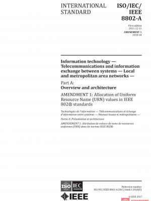 ISO/IEC/IEEE 8802-A:2015/Amd 1:2018 PDF