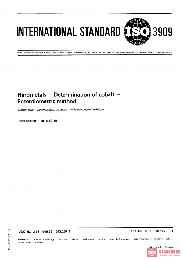 ISO 3909:1976 PDF