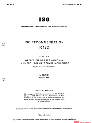 ISO/R 172:1961 PDF