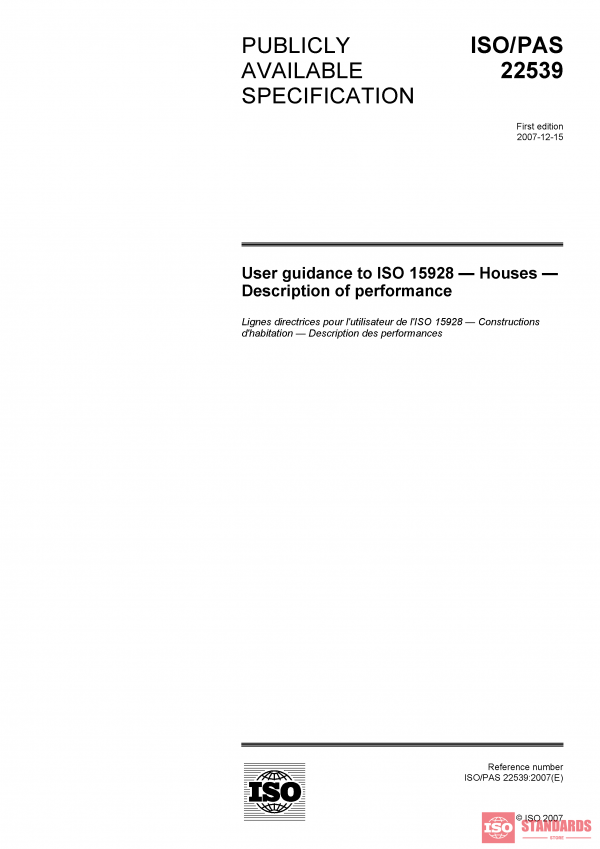 ISO/PAS 22539:2007 PDF
