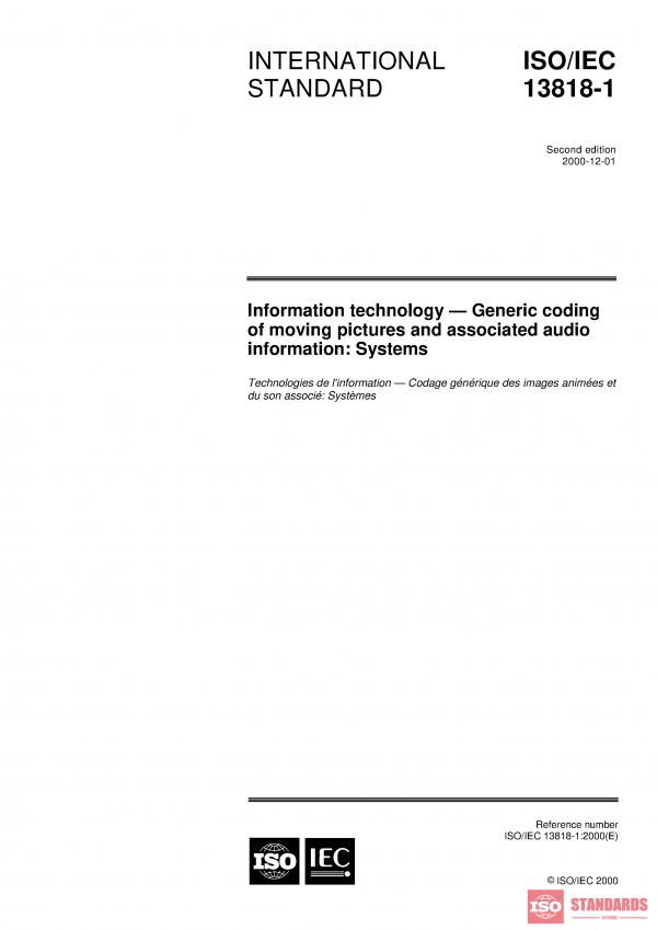 ISO/IEC 13818-1:2000 PDF