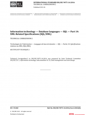 ISO/IEC 9075-14:2016/COR2:2022 PDF