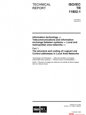 ISO/IEC TR 11802-1:2002 PDF