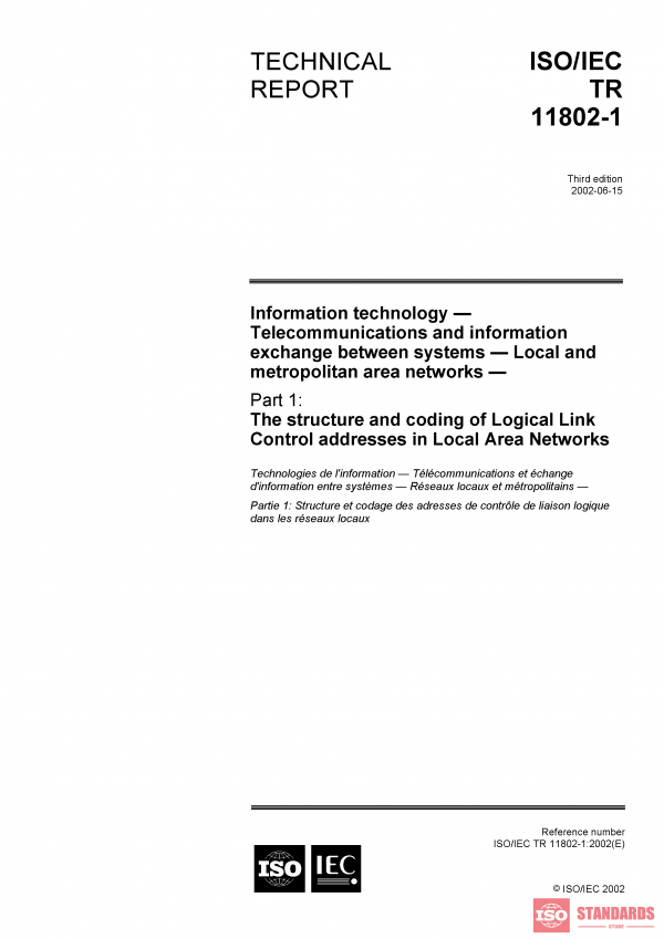 ISO/IEC TR 11802-1:2002 PDF