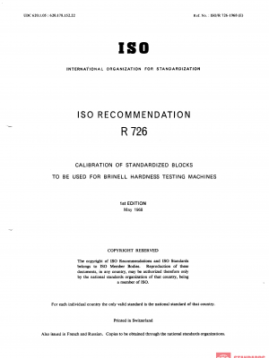 ISO/R 726:1968 PDF