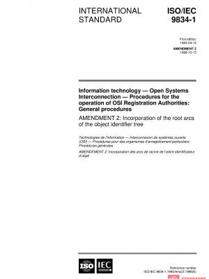 ISO/IEC 9834-1:1993/Amd 2:1998 PDF