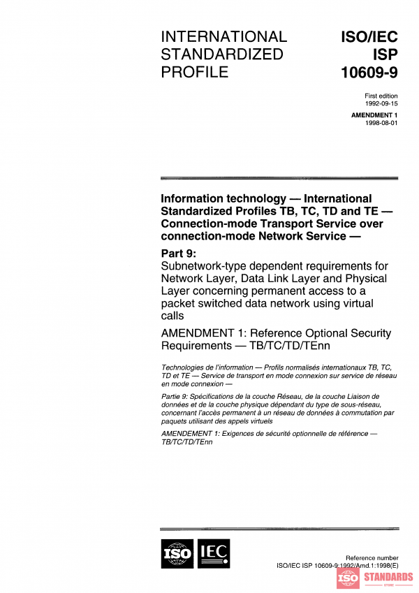ISO/IEC ISP 10609-9:1992/Amd 1:1998 PDF