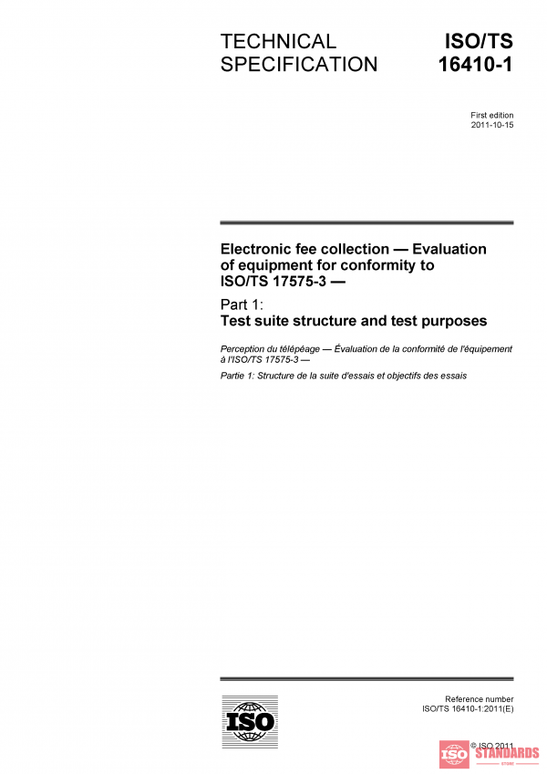 ISO/TS 16410-1:2011 PDF