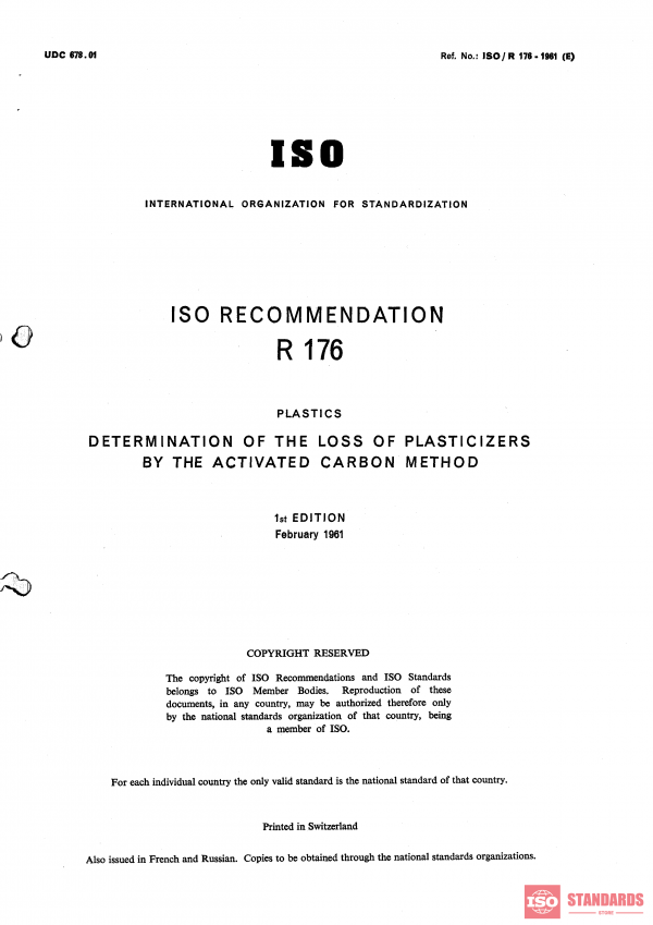 ISO/R 176:1961 PDF